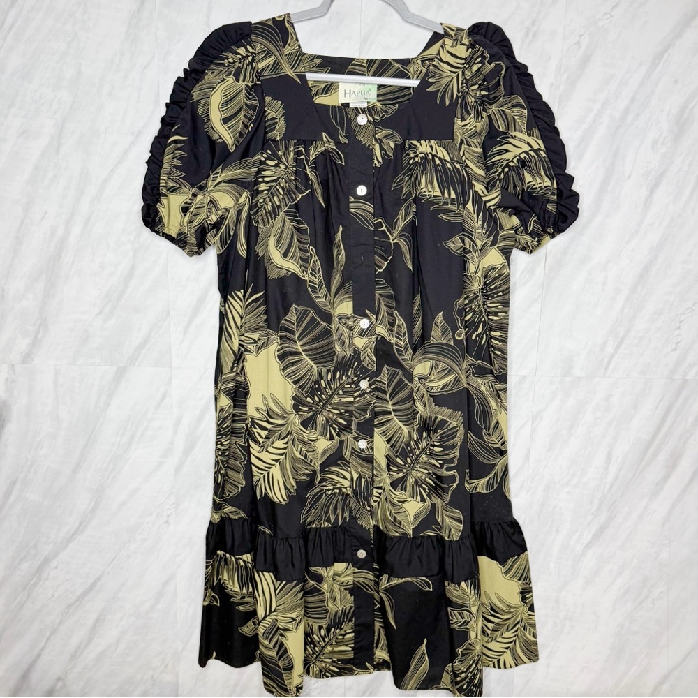 Hapua Hawaii Mini Muumuu Hawaiian Dress Large